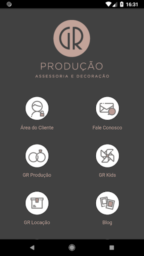 Android application GR Produção screenshort