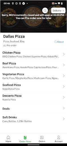 Dallas Pizza Screen 2