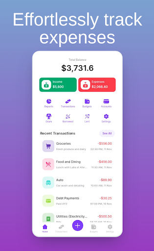 Budget Income Expense Tracker Screen 3