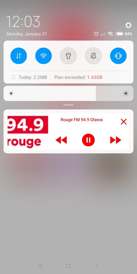 94.9 Rouge FM Otawa Screen 2