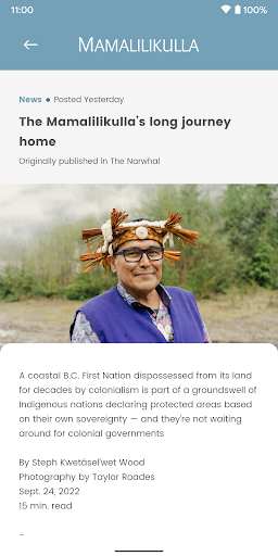 Mamalilikulla First Nation Screen 3