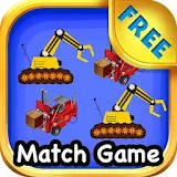 Construction car match game icon