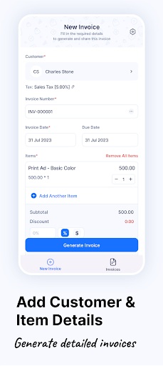 Invoice Generator - Zoho Screenshot 1 - AppWisp.com