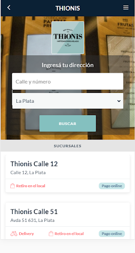 Android application Thionis screenshort
