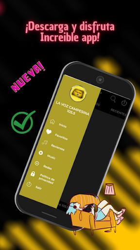 Android application La Voz Campesina 105.5 Fm screenshort