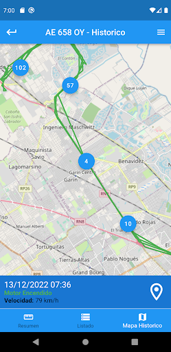 Android application MOTRACK screenshort