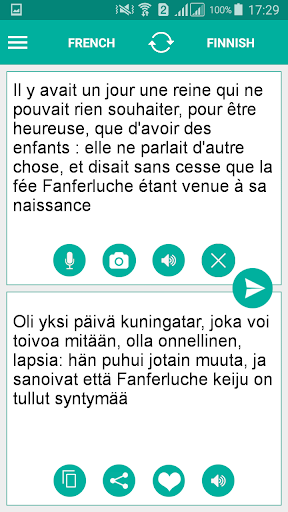 Android application Finnish French Translator screenshort