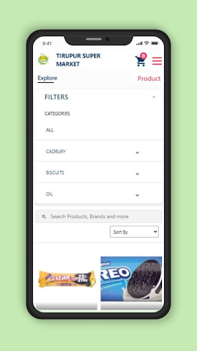 Android application Tirupur SuperMarket screenshort