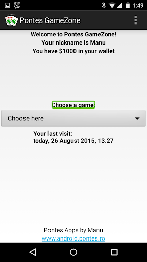 Android application Pontes Game Zone screenshort