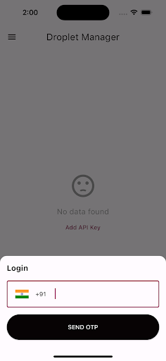 Android application Droplet Manager screenshort