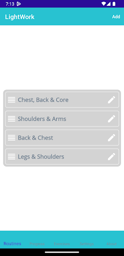 Android application LightWork screenshort