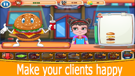 Android application Burger making cooking games screenshort