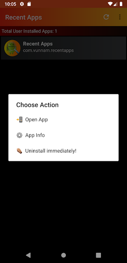 Recent Apps - identify accidentally installed apps