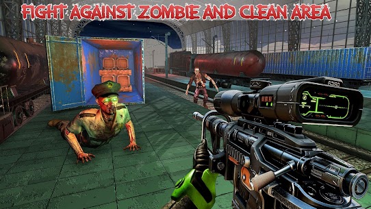 Real zombie hunter MOD APK- Shooting (GOD MODE/DUMB ENEMY) 2