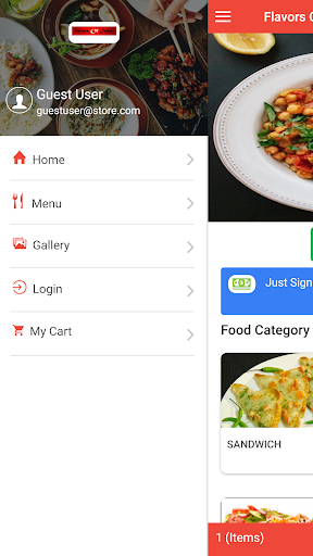 Android application Flavors Of India QC screenshort