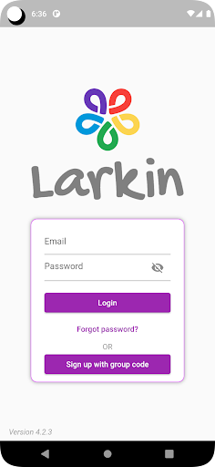 Android application Larkin screenshort