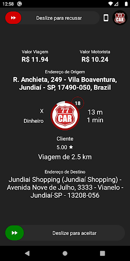 Android application 77 Car - Motorista screenshort