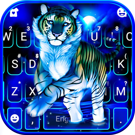 Neon Blue Tiger King Theme  Icon