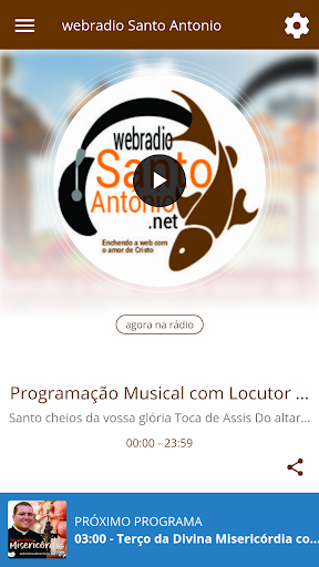 Android application webradio Santo Antonio screenshort
