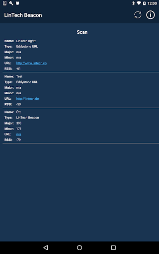 LinTech Beacon Configurator Screen 3