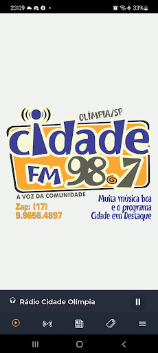 Android application Rádio Cidade Olímpia screenshort