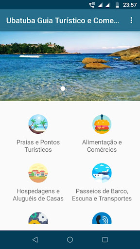 Android application Ubatuba Guia Turístico e Comer screenshort