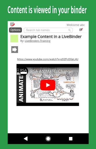 LiveBinders Screen 3