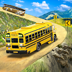 Offroad School Bus Driving: Flying Bus Games 2020 Apk