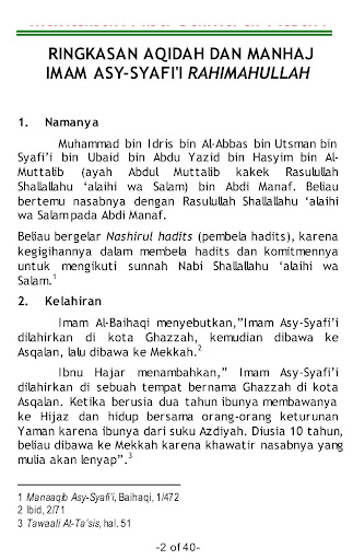 Ringkasan Aqidah Dan Manhaj Screen 2