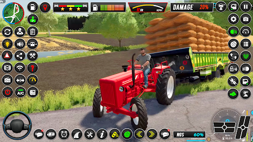 Android application Indian Tractor Simulator Games screenshort
