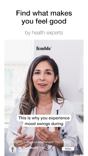 Android application Femble: fem-health explained screenshort