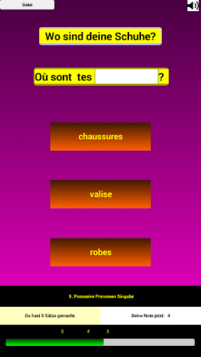 Französische Grammatiklücken G Screen 3