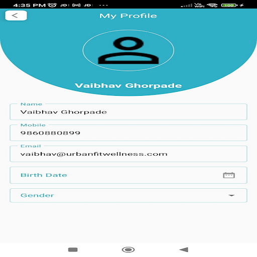 Urbanfit Trainer App Screen 2