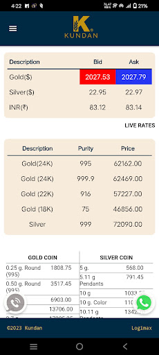 Kundan Bullion Screenshot 2 - AppWisp.com