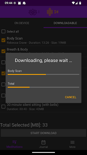 Mindfulness Meditation Screen 2