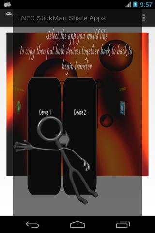NFC StickMan share your apps Screen 2