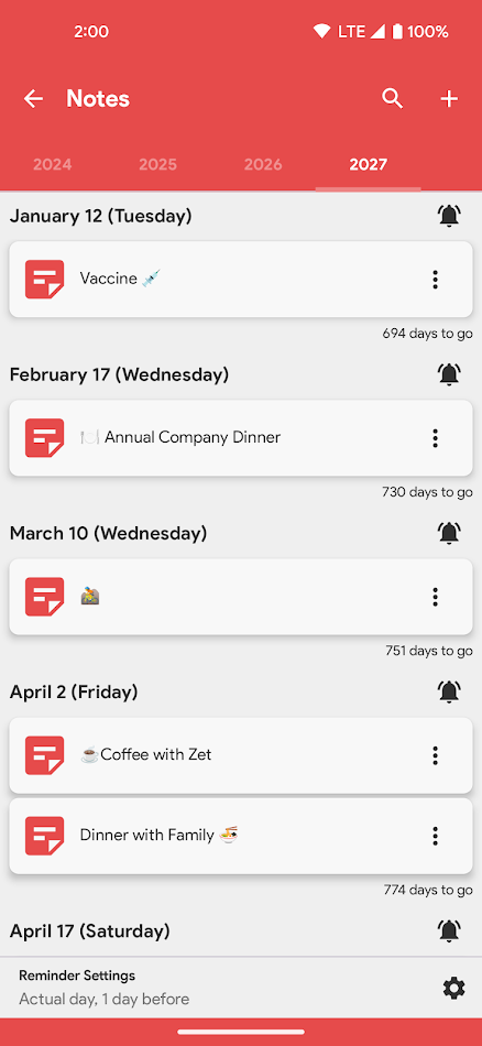 #6. Chile Calendar (Android) 来自: Calendar2U - Yuno Solutions