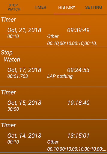 Stopwatch & Multi Timer Screen 3
