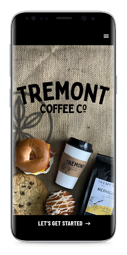 Android application Tremont Coffee screenshort