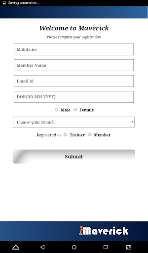 Android application MaverickMyGym screenshort
