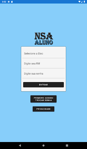 NSA - Aluno App Screen 3