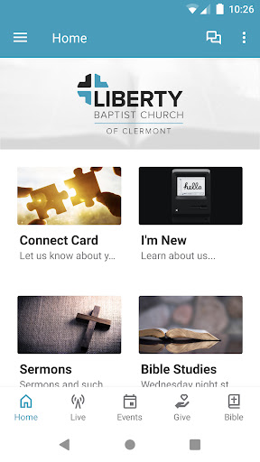 Android application Liberty Baptist of Clermont screenshort