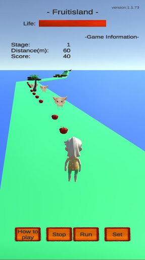 Android application Fruit Island Running screenshort