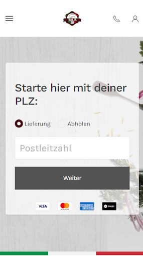 Android application Pizza Kurier Italia screenshort
