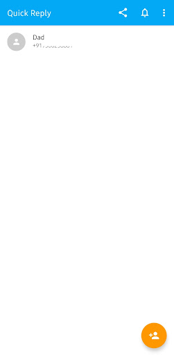 Android application Quick Reply screenshort