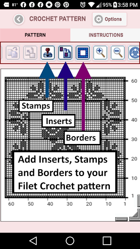Filet Crochet Pattern Creator Screen 3