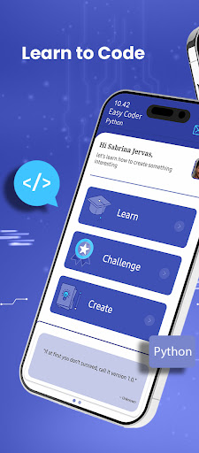 Android application EasyCoder : Learn Python screenshort