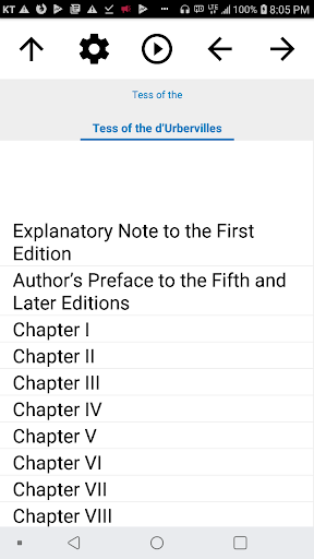 Android application Audio Book, Tess of the d’Urbe screenshort