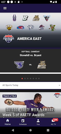 Android application America East screenshort