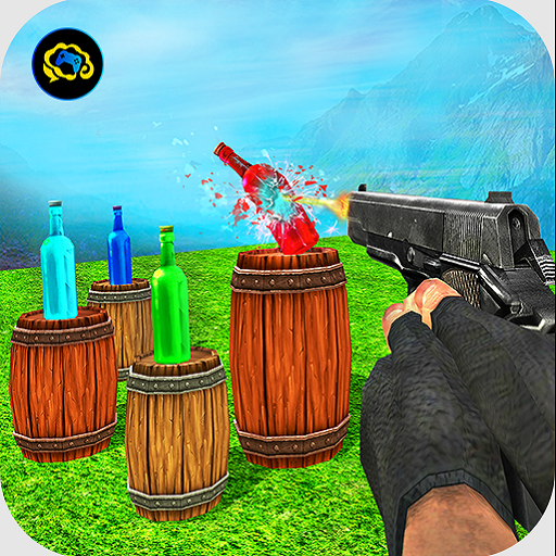 Bottle Shoot Game Gun Shooting logo